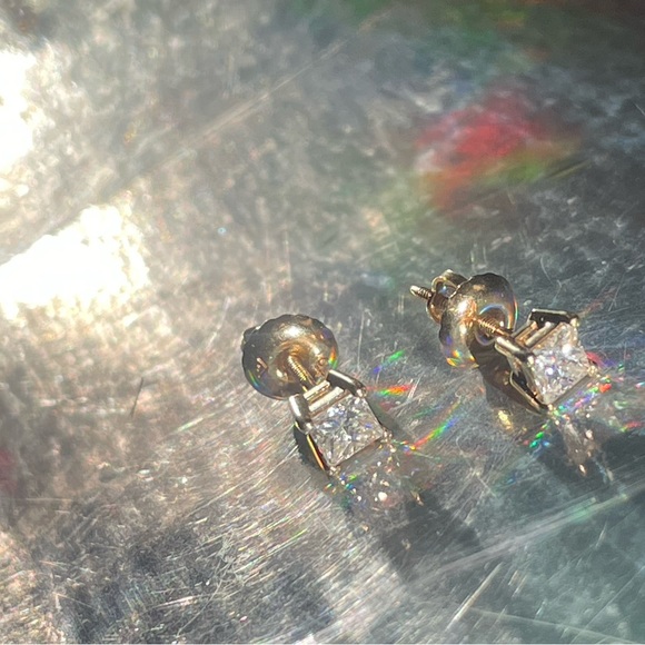 Diamond Stud Earrings - Picture 2 of 3